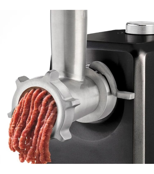 Мясорубка электрическая CASO FW 2500 чёрный, 2500 Вт, 2.5 кг/мин, реверс, насадки - 5