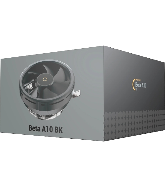 Кулер для процессора CPU Cooler Ocypus Beta A10 BK (75W, 3-pin, 67mm, Al, 1x124mm, 40CFM, 29.5dBA, 2000RPM, S: 1851/1700/115X/1200, AM5/AM4, black)