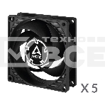Вентилятор для корпуса ARCTIC P8 Value Pack (черный/черный) (5pc) (ACFAN00153A), фото2