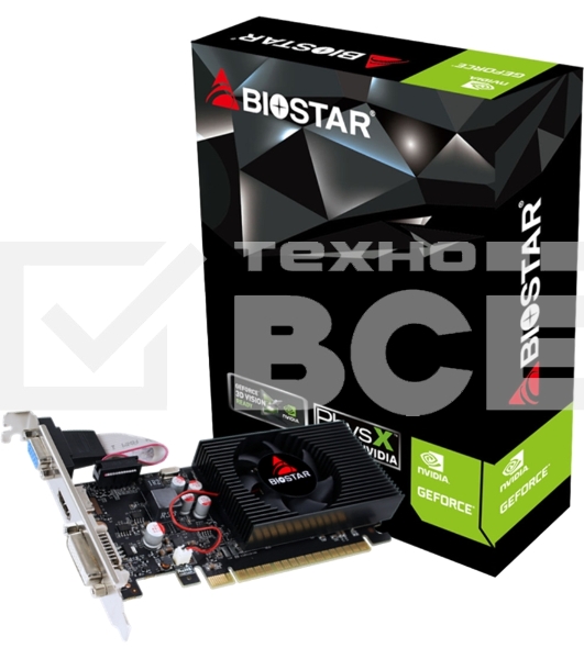 Видеокарта Biostar PCI-E GT730-4GB D3 LP (GF108) NVIDIA GeForce GT 730 4Gb 128bit GDDR3 700/1333 DVIx1 HDMIx1 CRTx1 HDCP Ret low profile