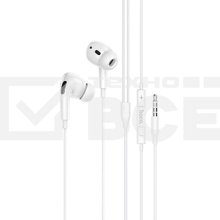 Наушники внутриканальные Hoco M1 Pro 1.2м белый проводные в ушной раковине