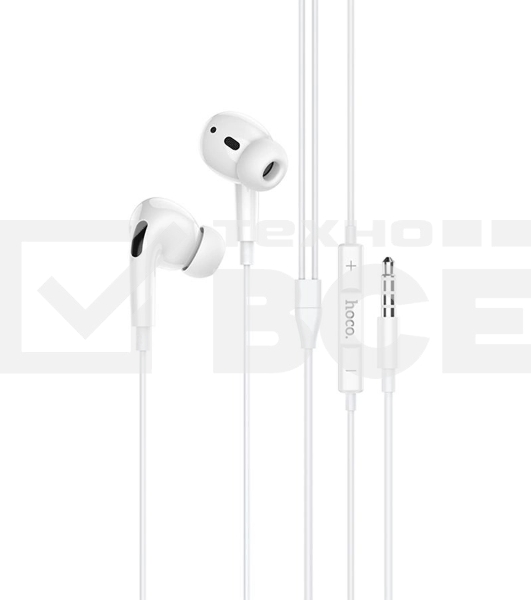 Наушники внутриканальные Hoco M1 Pro 1.2м белый проводные в ушной раковине