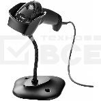 Сканер штрих-кода ручной Zebra DS2208 с подставкой, 2D имидж, проводной, 762 мм/сек, USB, чёрный, фото 1