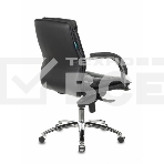 Кресло руководителя Бюрократ T-9927SL-LOW/BLACK черный, кожа, низкая спинка, крестовина хром, фото15