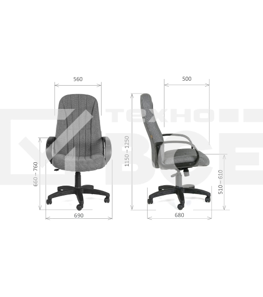 Кресло офисное Chairman 685 10-356 черный NEW 7016898