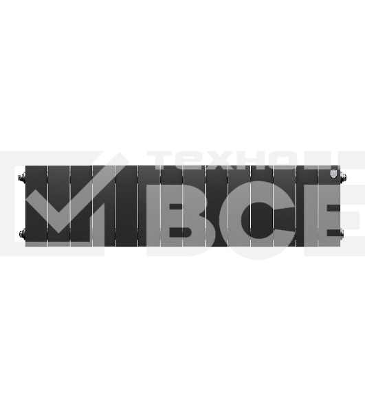 Радиатор биметаллический Royal Thermo PianoForte 200 черный- 14 секц.