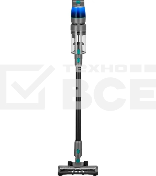 Пылесос вертикальный Kitfort КТ-5305 серый/синий, питание от аккумулятора, 225 Вт, уборка сухая, пылесборник 0.5 л