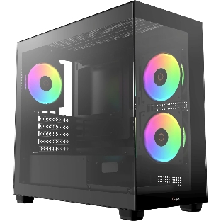 Компьютерный корпус Ocypus Gaммa C52 BK ARGB mATX/win/black/3 ARGB fans/no PSU/Tempered Glass
