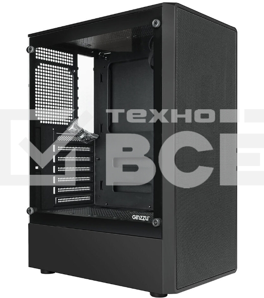 Компьютерный корпус Ginzzu CL121 ATX передняя панель Сетка