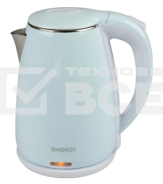 Чайник электрический Energy E-261 1,8л, двойной корпус, голубой,2200Вт(164141)