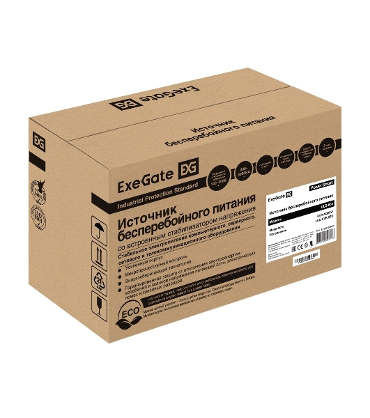 Источник бесперебойного питания ExeGate EP285568RUS Power Smart ULB-650.LCD.AVR.EURO 650VA/360W, LCD, AVR, 2 евророзетки, черный