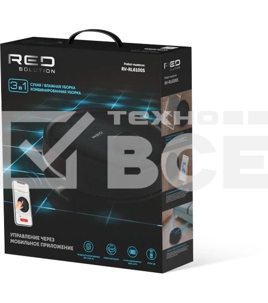 Робот-пылесос Red Solution RV-RL6100S 35Вт черный