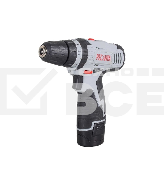 Дрель-шуруповерт аккумуляторная Ресанта ДА-12-2Л 75/14/1, Аккумуляторная, 12В