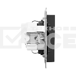 Механизм розетки EKF UP1-SOB-111 16А, с заземлением, со шторками, черный Эпика, фото2