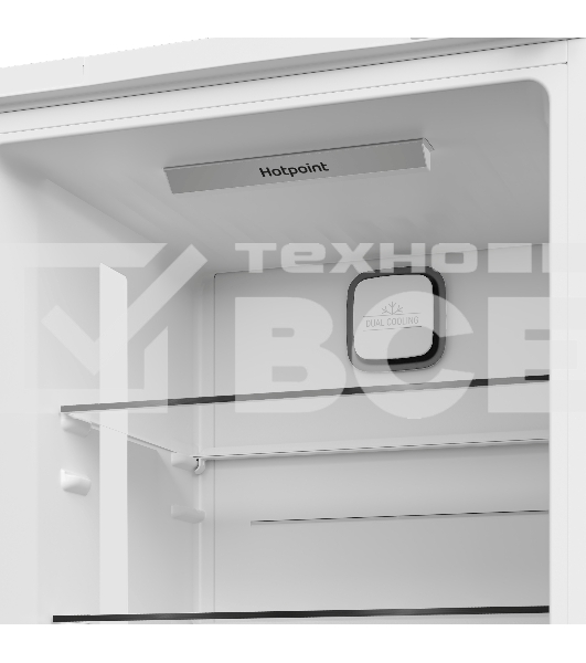 Холодильник Hotpoint HDKP 8201I DX нержавеющая сталь двухкамерный 257/100л морозилка снизу, No Frost