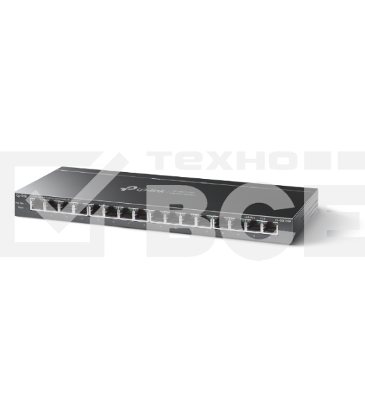 Настольный коммутатор TP-Link TL-SG116P с 16 гигабитными портами PoE+