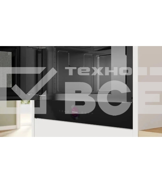 Микроволновая печь встраиваемая Bosch BFL9221B1 черный, 21 л, 900 Вт, переключатели - сенсор/поворотный механизм