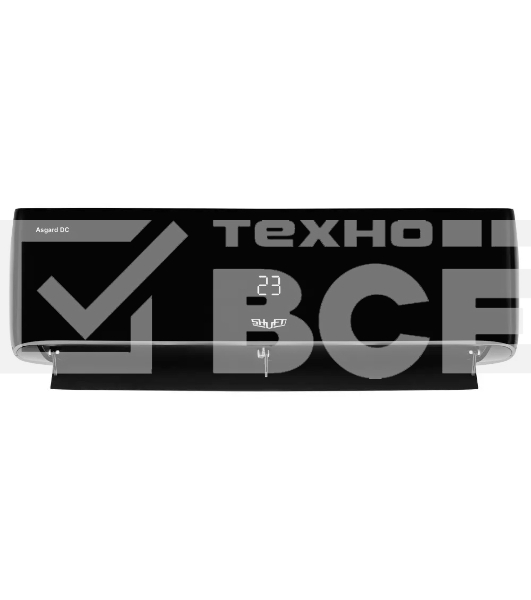 Блок внутренний сплит-системы Shuft Asgard DC Black SFTHAI/in-09HN8/BL инвертор, 9000 BTU, 25 м2, 27,5 дБ, охлаждение, обогрев, осушение, черный