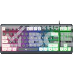 Клавиатура проводная Oklick 711G серый/белый USB Multimedia for gamer LED (1790385) кабель 1.5м, фото5