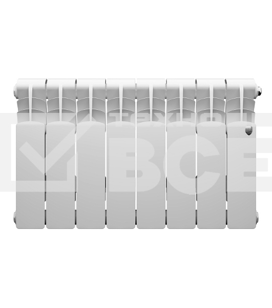 Радиатор биметаллический Royal Thermo Revolution B 350 - 8 секц.