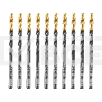 Сверло по металлу Denzel 3,2 мм, HSS-Tin, Golden Tip, 10 шт., фото 1