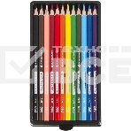 Карандаши цветные Deli EC00200 Color Emotion, трехгранный профиль, липа, 12 цветов, коробка с европодвесом (12шт), фото4