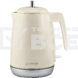 Чайник электрический Gorenje K15RL 1.7 л, 2200 Вт, бежевый (корпус: металл/пластик)