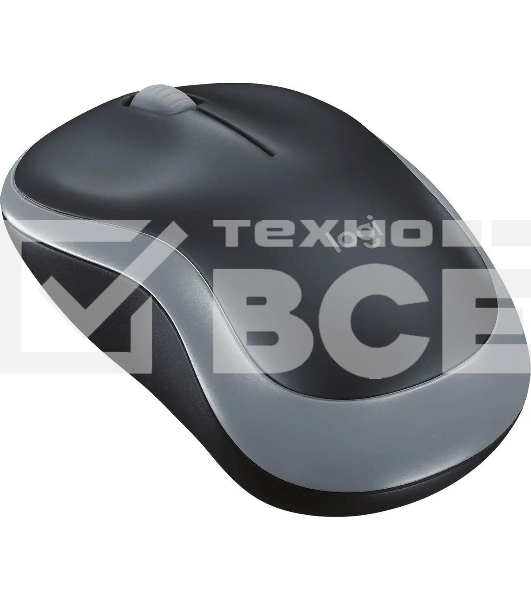 Мышь беспроводная Logitech M185 серый/черный, 1000 dpi, радиоканал, USB, кнопки - 3