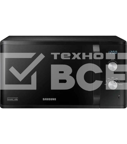 Микроволновая печь Samsung MS23K3614AK черный, 23 л, 800 Вт, переключатели - поворотный механизм