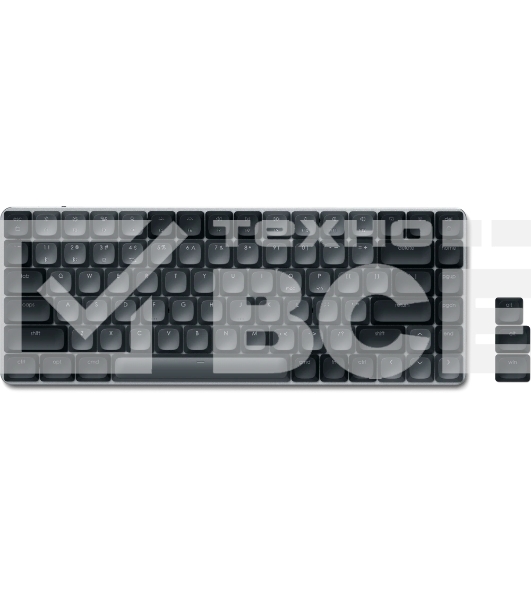 Клавиатура Satechi SM1 Slim Dark гибридная, USB Type-A, Bluetooth, радиоканал, чёрный