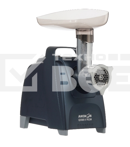 Мясорубка электрическая Аксион М61.01 темно-синий, 2000 Вт, 4.0 кг/мин, реверс, защита от перегрузки, насадки - 4