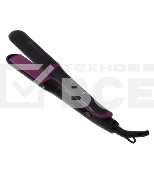 Выпрямитель для волос Sakura SA-4529P черный/фиолетовый, 32 мм, 210 °C, 1 режим