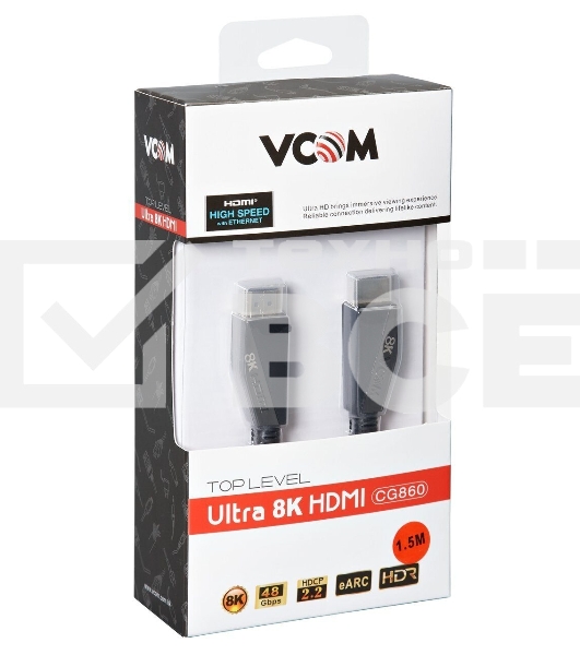 Кабель HDMI 19M/M,ver. 2.1, 8K@60 Hz 1.5m VCOM <CG860-1.5M>