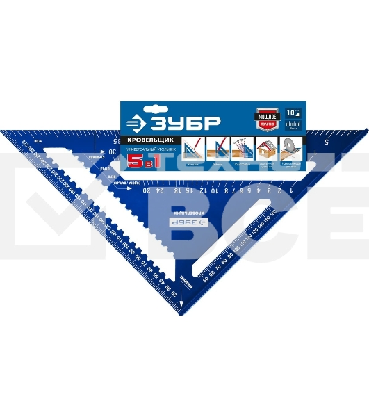 Универсальный кровельный угольник Зубр, 300 мм, 5-в-1, Кровельщик