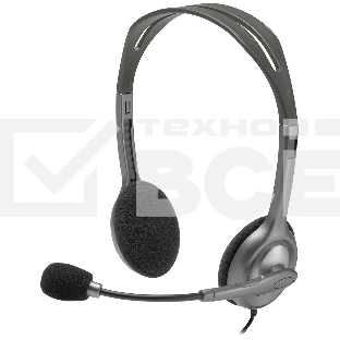 Наушники с микрофоном Logitech Stereo H110 серебристый 1.8м накладные оголовье (981-000459)