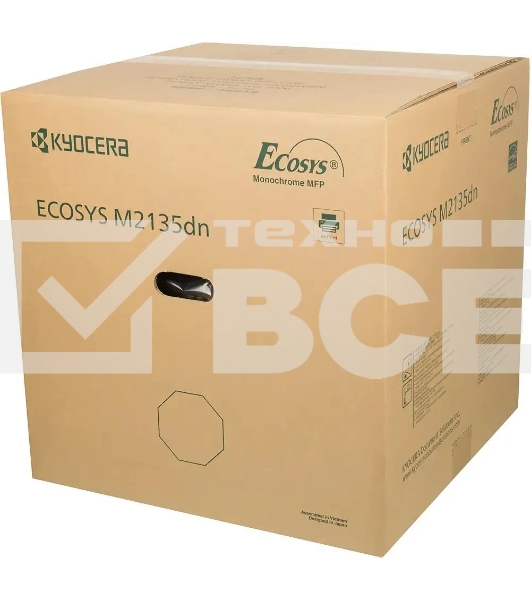 МФУ лазерный Kyocera Ecosys M2135dn (1102S03NL0), A4, ч/б, печ. до 35 стр/мин., скан. до 40 стр/мин (ч/б) 16 стр/мин. (цвет), 1200 x 1200 dpi (печать) 600x600dpi (скан.), USB, RJ-45