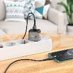 Сетевое зар./устр. Hoco N32 Glory Black 30W 3A+2A+1.5A (PD+QC+AFC) USB Type-C универсальное черный, фото4