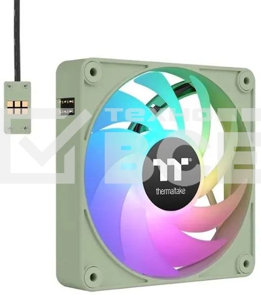 Комплект вентиляторов для корпуса Thermaltake CT140 EX ARGB Sync (3 шт.) зеленый, 140 мм, 1800 об/мин, 30.7 дБ, 4 pin