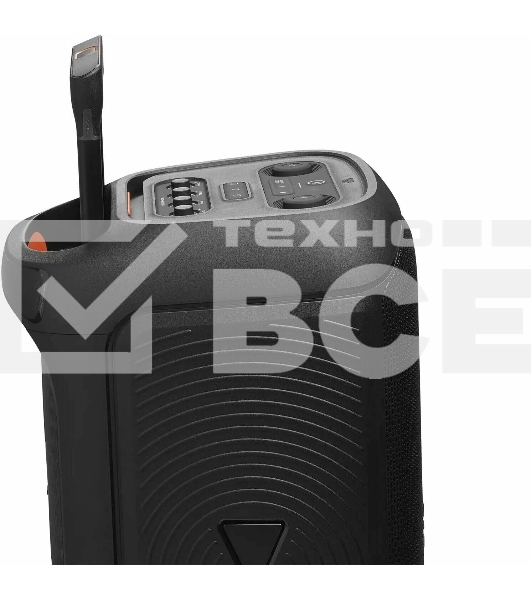 Портативная акустика JBL PartyBox Stage 320 /240 Вт/4жинамика/Bluetooth 5.3/USB/3.5 мм/влагозащита IPX4/подсветка/до 18ч.работы/черный (JBLPBSTAGE320EP)