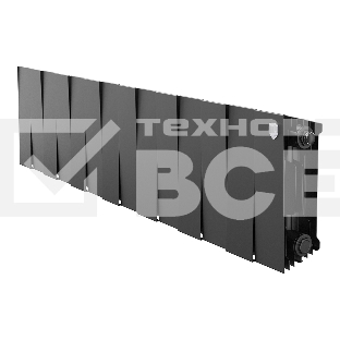Радиатор биметаллический Royal Thermo PianoForte 200 черный- 14 секц.