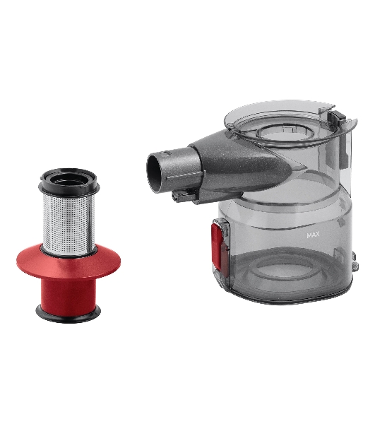 Пылесос вертикальный BBK BV3004 серый/красный, питание от аккумулятора, 60 Вт, уборка сухая, пылесборник 0.8 л