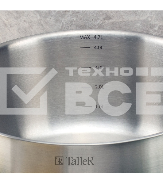 Кастрюля Taller TR-11024 Лира нержавеющая сталь 18/10, 4,7 л