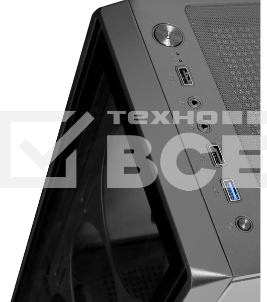 Компьютерный корпус Ginzzu CL125 ATX передняя панель Стекло