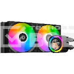 Система водяного охлаждения ID-Cooling FX240 LCD (Soc 1851/1700/1200/115X/AM5/AM4, 2x120мм fan, 2000rpm, 27.2 дБ, 300W, PWM 4-pin/5V 3Pin ARGb,Cop) (FX240 LCD), фото 1