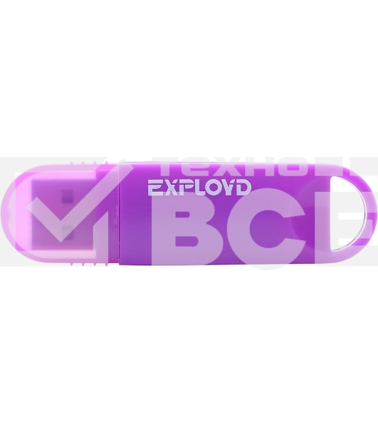 Флешка USB Exployd 570 Purple (EX-16Gb-570-Purple), 16Gb, USB 2.0, R/W 15/8, пурпурный