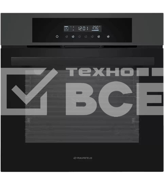 Шкаф духовой электрический Maunfeld AEOD60103G1, 60л, дверца с 3 стеклами, графит