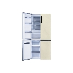 Холодильник Centek CT-1746 бежевый мрамор стекло трехкамерный 388/212л морозилка снизу, No Frost, Side by Side, фото2