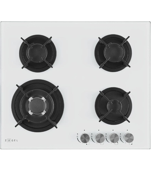 Варочная панель газ ZUGEL ZGH603W, белая