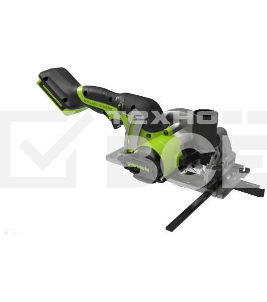 Циркулярная пила аккумуляторная GreenWorks G24MCS 24В, бесщеточная, без АКБ и ЗУ (1501207)
