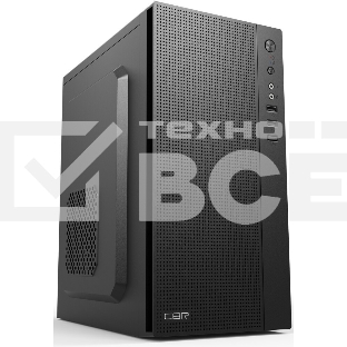 Компьютерный корпус CBR PCC-MATX-MX08-WPSU mATX Minitower MX08, без БП, 2*USB 2.0, HD Audio+Mic, Black